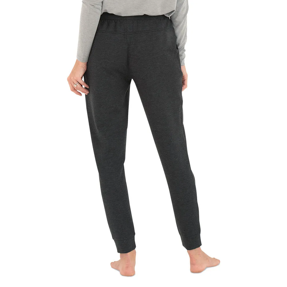 Women's Bamboo Lightweight Fleece Jogger - Slim - Heather Black